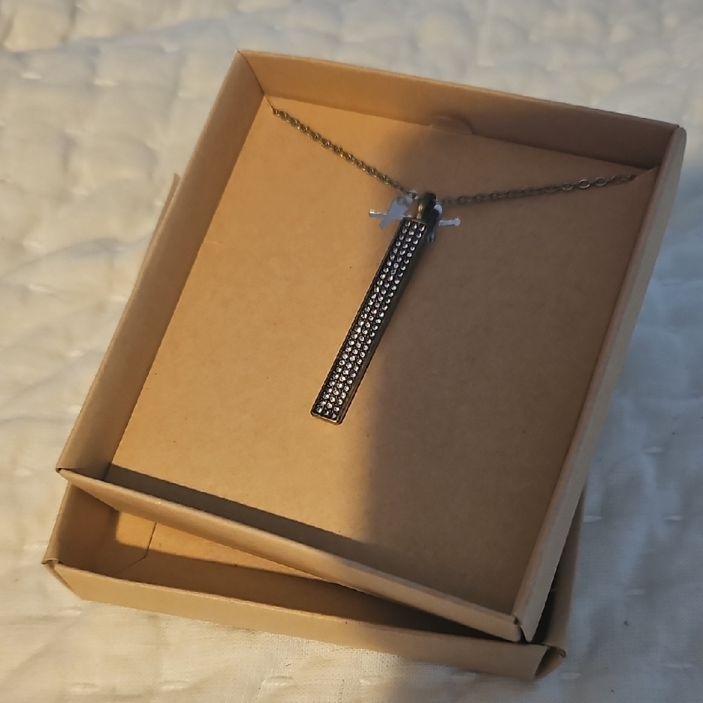 Chloe + Isabel Pave Bar Long Pendant Necklace